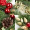 Lighted Outdoor Christmas Wreath with 40 LED Lights Timer Pine Cones (Colorful Lights)